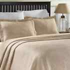 Geometric Fret Cotton Matelasse Decorative Bedspread and Pillow Sham Set