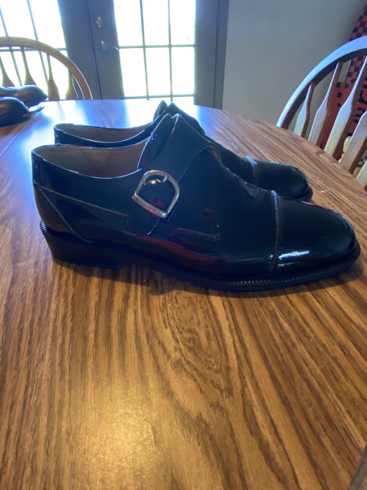 Kenneth Cole Black Patent Leather Monk 