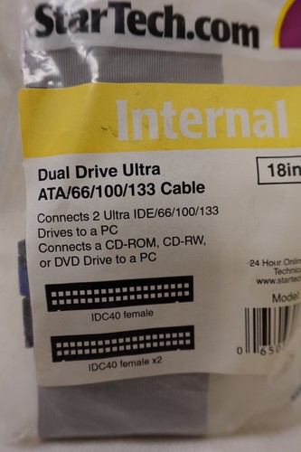 Startech IDE66 Dual Drive Ultra ATA 66 100 133 Cable - 18 Inch - New Old Stock - Picture 4 of 11