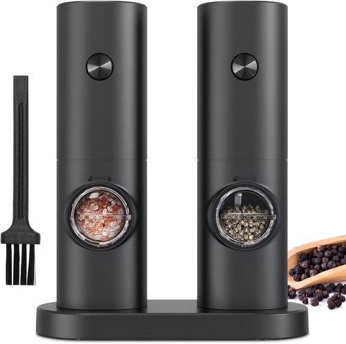 2PCS Electric Salt and Pepper Shaker Mill Grinder Automatic Coarseness with LED - Picture 9 of 19