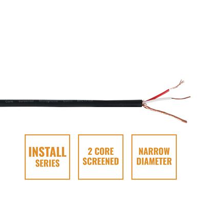 eLumen8 INSTALLATION abgeschirmtes 2-Kern-Mikrofonkabel MIC1PRB, 100 m Trommel schwarz