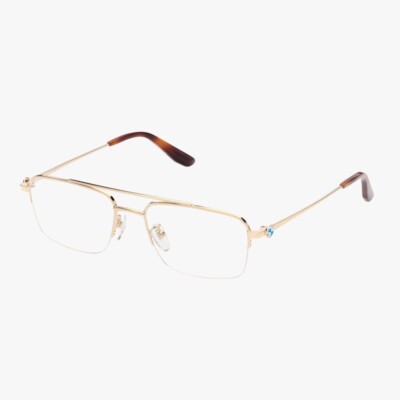 BMW BW5039 032 Gold Half Rim Aviator Metal Optical Eyeglasses