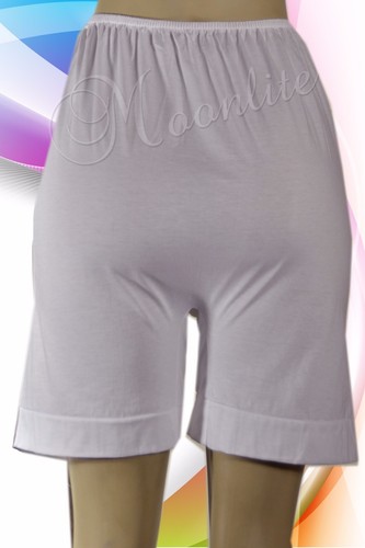 Pettipants 100 % algodón blanco floreciente corto 18" de largo M L XL 2XL 3XL 4XL 5XL 857 - Imagen 2 de 2