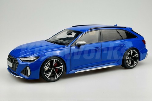Kilo Works KengFai 1/18 Audi RS6 C8 Wagon modelo diecast de metal azul/verde - Imagen 7 de 18