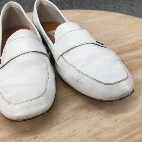 Zapatos Liz Claiborne para mujer 8 M mocasines de cuero blanco informales sin cordones planos cómodos - Imagen 10 de 10