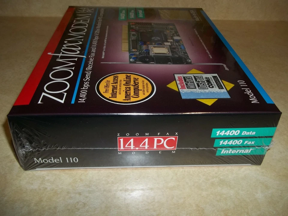 ZOOM Model 110 Internal 14.4 Fax Modem for PC Factory Sealed NEW IN BOX - Image 3 of 4