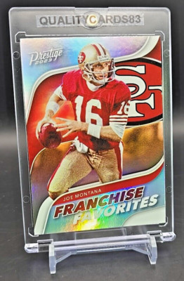 JOE MONTANA RAINBOW HOLO FOIL INSERT CARD WITH CASE NFL SAN FRANCISCO 49ERS