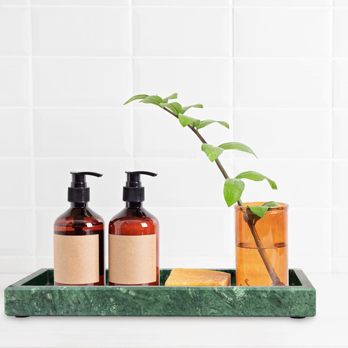 Marble Bathroom Vanity Tray,Luxury Natural Stone Small Decorative Tray,Soap Disp - Picture 6 of 12