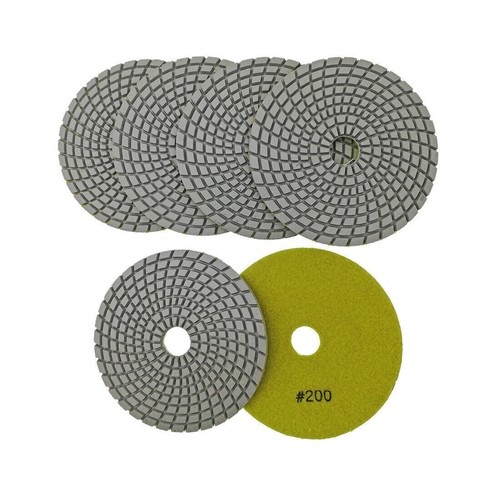 Diamant-Polierpads 6pcs 5''/125mm Schleifscheibe für Granit Marmor und Fliesen - Picture 9 of 13
