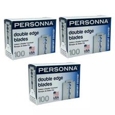 300 PERSONNA Barber Comfort Coated Double Edge Razor Blades BP9020 3 X 100