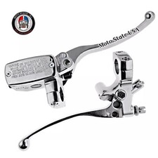 Chrome 1 Motorcycle Master Cylinder Front Brake Clutch Levers Set For Harley