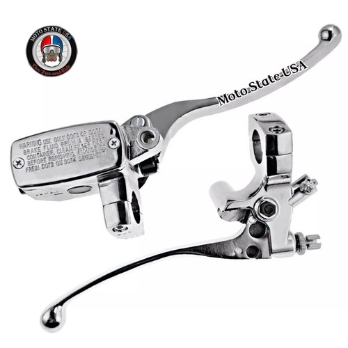 125mm Right Motorcycle Handlebar Front Brake Master Cylinder Lever Chrome - Foto 7