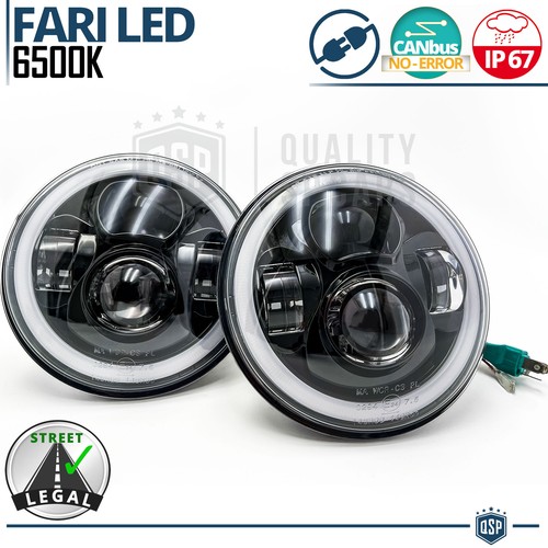 FARI LED Per SUZUKI SAMURAI SJ SANTANA Angel Eyes Luce Bianca 6500K OMOLOGATI - Foto 14 di 16