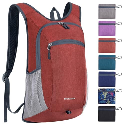 Lightweight 15L Red Hiking Backpack for Travel & Outdoor Adventures-image