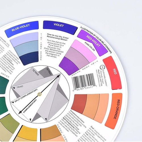 Artists Colour Wheel Mixing Colour Guide 23cm Diameter Artist Colour Wheels Nail - Picture 5 of 11