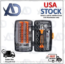 Ratchet Wrench w/ 22 Pcs Interchangeable Screwdriver head & 10 hex Drive Socket