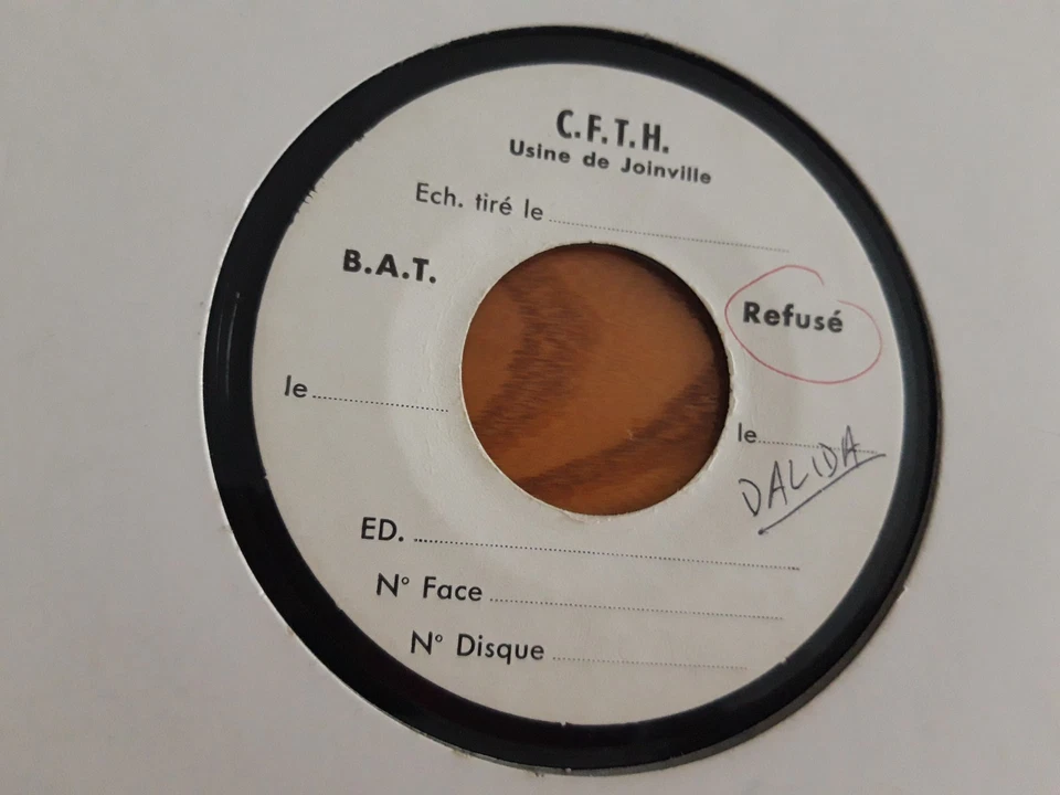 DALIDA Bambino FRENCH EP BARCLAY 70068 TEST PRESSING "Refusé" - Image 3 of 4