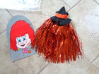 Vtg 1988 Applause Tinsel Halloween Wig Scarecrow Witch Shiny Orange Costume — photo 3