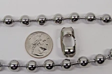 10mm Stainless Steel Ball Chain ~ Bulk by the foot ~ One clasp per foot