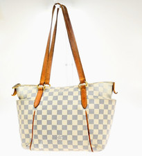 Borsa a tracolla Louis Vuitton Totally PM Damier pelle azzurra bianca N51261 35MA382