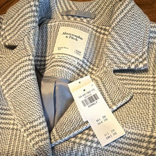 Abercrombie & Fitch The A&F Dad Coat Plaid Gr...