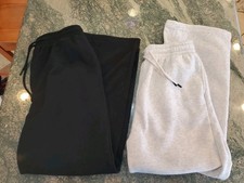 Lot 2 Used Angel Cult Women  s Black Gray Grey Sweatpants Size Large