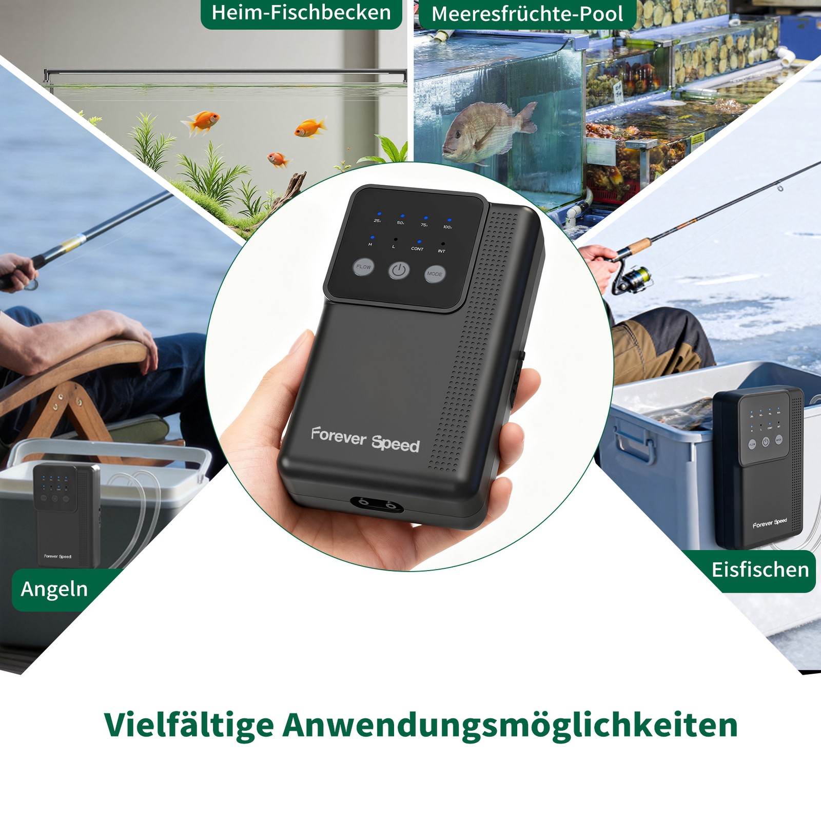 Pompa ad aria per acquario API con batteria 2200 mAh foto 5