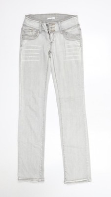 Promod Damen grau Baumwolle gerade Jeans Größe 8 L32 in Regular