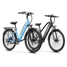 26" Fat Tire Electric Bike 1100W Mountain Bike 48V 12.8Ah 28MPH E-Bike for Adult