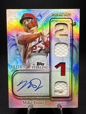 2025 Topps Sterling Mike Trout Auto /25 Sterling Awards Relic 2019 MVP Patch