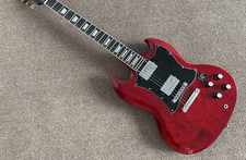 US Warehouse SG Electric Guitar 2H Pickups Chrome Parts Mahogany Body