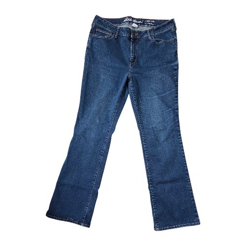 Eddie Bauer Blue Jeans Slightly Curvy Boot Cut Stretch Denim Women's Size 14