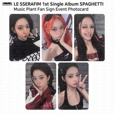 LE SSERAFIM 1st Single Album SPAGHETTI Musicplant Fan Sign Event Photocard KPOP