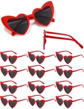 Women Fashion Heart Sunglasses 12 Pack Heart Shaped Sunglasses for Women Vint...