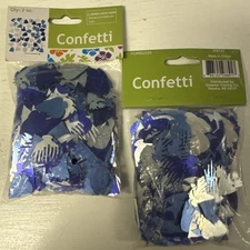 2 x 2oz Tabletop Confetti Blue Silver Fish Jelly Sprinkle Birthday Party Decor