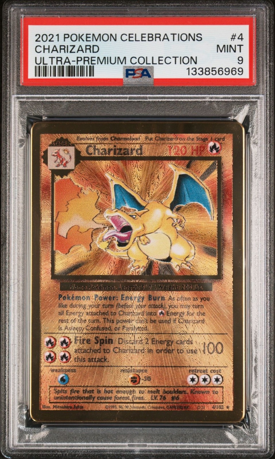 2021 Pokemon Celebrations Charizard Ultra Premium Collection #4 PS A9 Mint
