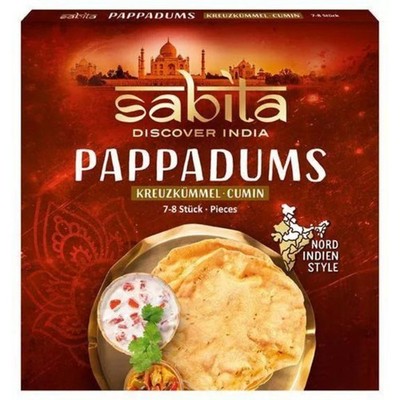 Sabita Pappadums Kreuzkümmel, 100g
