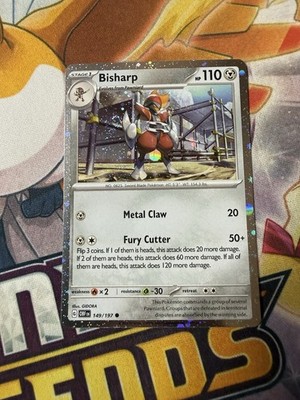 Pokemon TCG Bisharp 149/197 Obsidian Flames Cosmos Holo NM Swirl