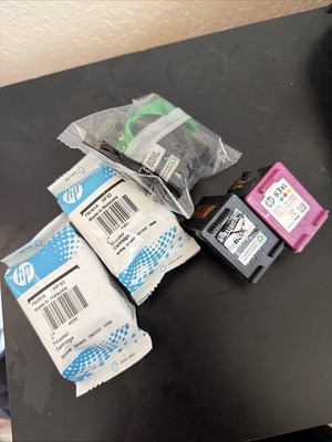 HP 63XL Black/Tri-color Original Ink Cartridges X2 Tri Color + 1black 1 Tri Used