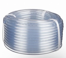 1/2" ID x 5/8" OD x 100 ft - Crystal Clear Flexible PVC Vinyl Tubing