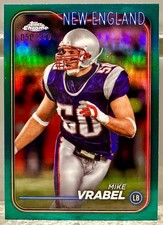 JERSEY # MATCH! 2024 Topps Chrome Mike Vrabel Green Refractor 50/250! PATRIOTS!