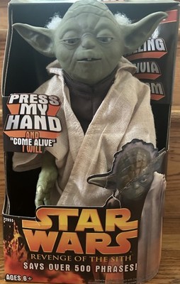 Star Wars Call Upon Yoda Interactive Figure 2005 Hasbro ROTS New 