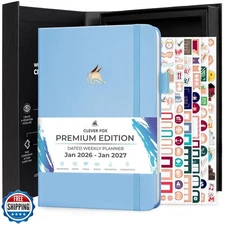 Clever Fox Dated Planner Premium 2026 – Weekly Agenda for Planning and Time M