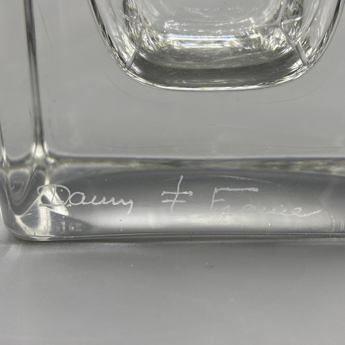 Daum France Decanter Flame Stopper Crystal EUC 1960’s Heavy 15” Asymmetrical - Picture 6 of 7