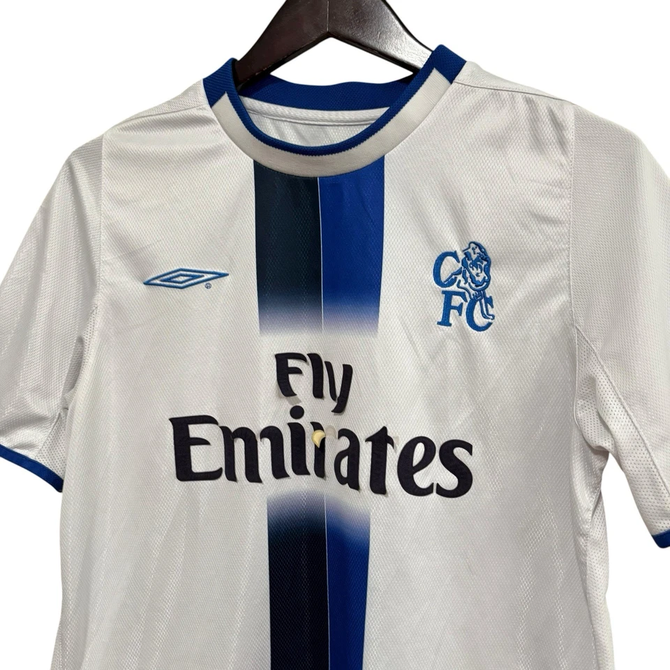 Camiseta deportiva vintage 1996 Chelsea FC a rayas para hombre *talla grande defectuosa 21 x 28 Foto 4 de 4