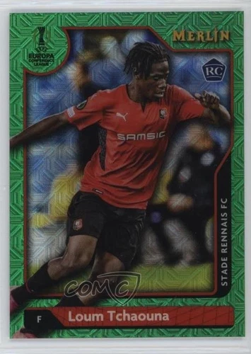 2021-22 Topps Merlin Collection Chrome UCL /99 Loum Tchaouna #136 Rookie RC