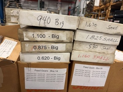Vamco Feed Gears, Large Lot Multiple Sizes, Feed Roll Gears for Vamco Press Feed