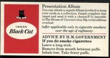 Tobacco Card, Carreras Black Cat Cigarettes, COUPON, 1970s, Swap Card
