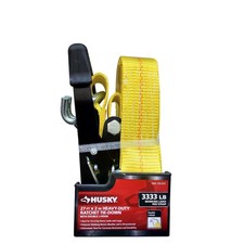 Husky Ratchet Tie Down Straps 3333 Lbs 27 Ft. X 2 In Heavy Duty Double J Hook