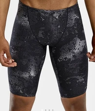 TYR Titanium Durafast Mens Sz 38 XL Swim Swimsuit BLACK  Jammer Ison NEW